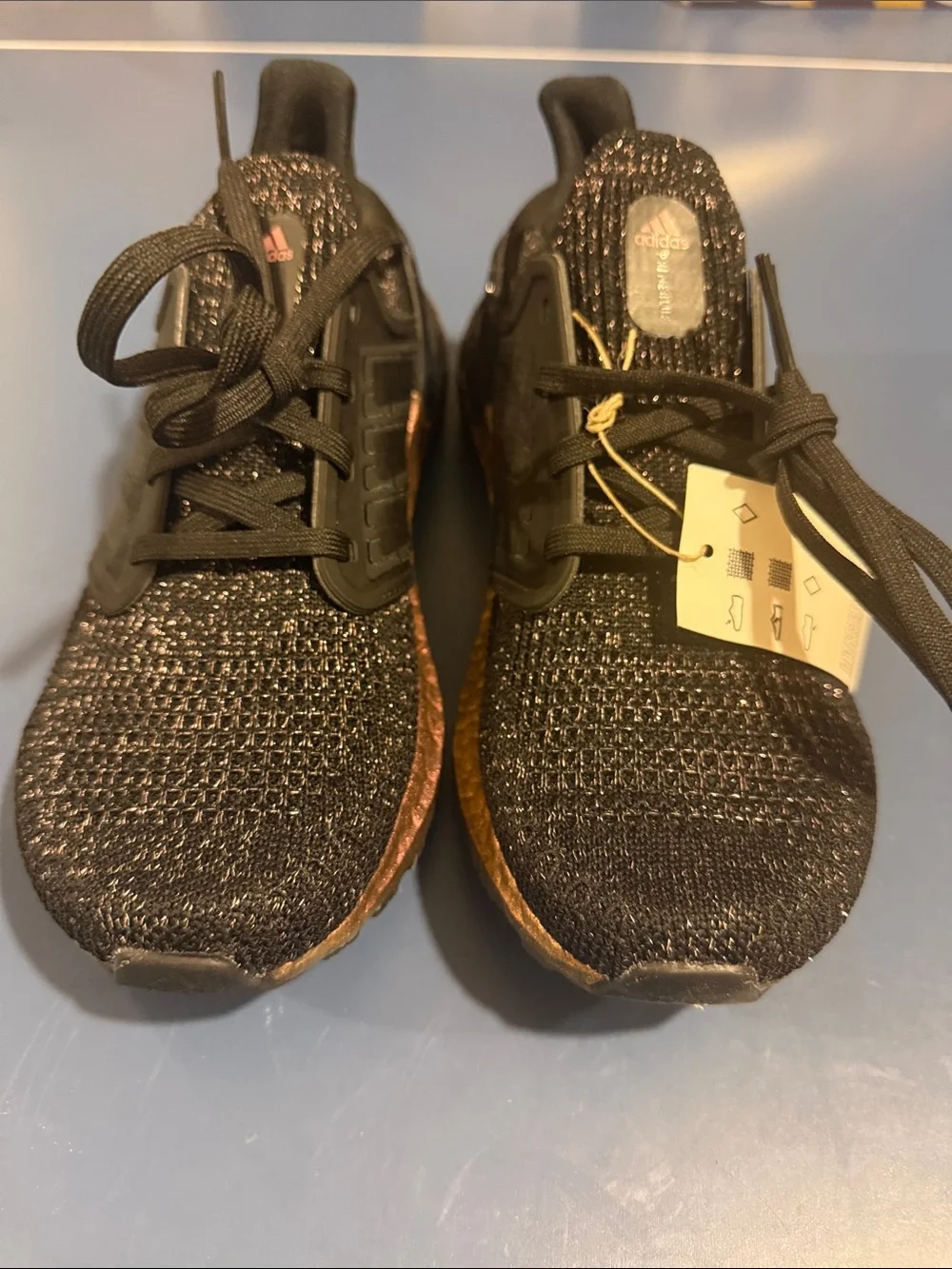 adidas Ultraboost Gold Glitter Black & Bronze Gradient Running Sneaker Shoe NWT